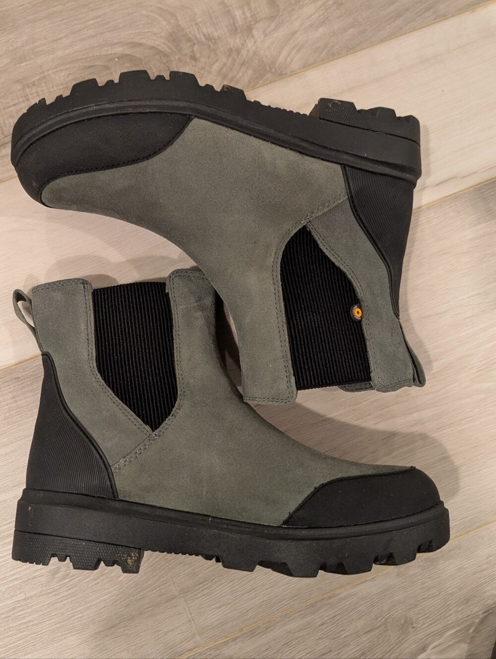 Bogs Women's Chelsea Combat Boots in Olive and Black